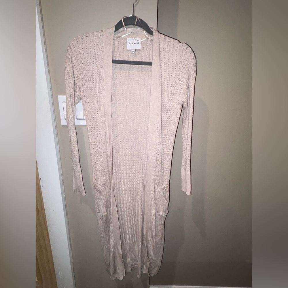 Pink Rose Women's Beige Cardigan